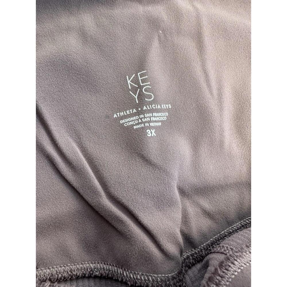 Athleta x Alicia Keys 3X Ribbed Elation Tight Leggings Purple Mauve Gym Stretch - Picture 7 of 9